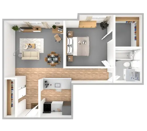One Bedroom | One bathroom